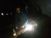 Wieczorna biba rowerzystów w namiocie - czyli bania bania i do spania